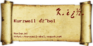 Kurzweil Ábel névjegykártya