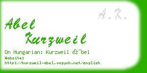 abel kurzweil business card